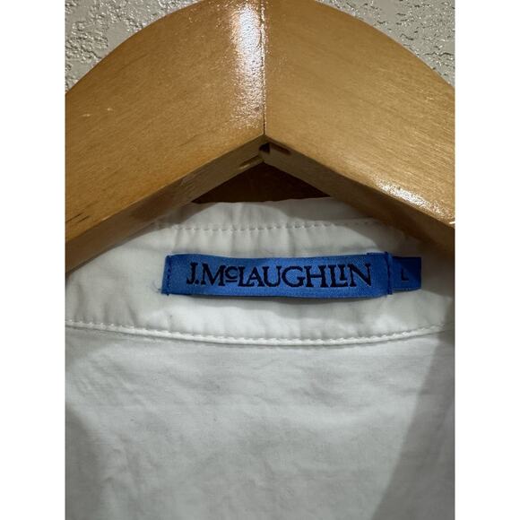 J.McLaughlin White Solid Anka Embroidered Midi Dress Size L - Picture 5 of 8